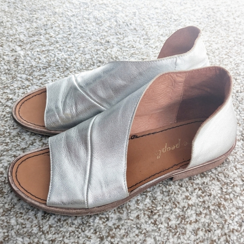 Silver Women's Open-Toe Sandals 6.5 Free People
